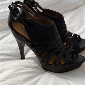 Nine West Black Woven Heels